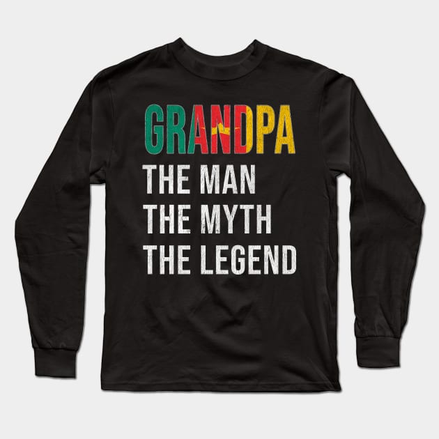 Grand Father Cameroonian Grandpa The Man The Myth The Legend - Gift for Cameroonian Dad With Roots From  Cameroon Long Sleeve T-Shirt by Country Flags